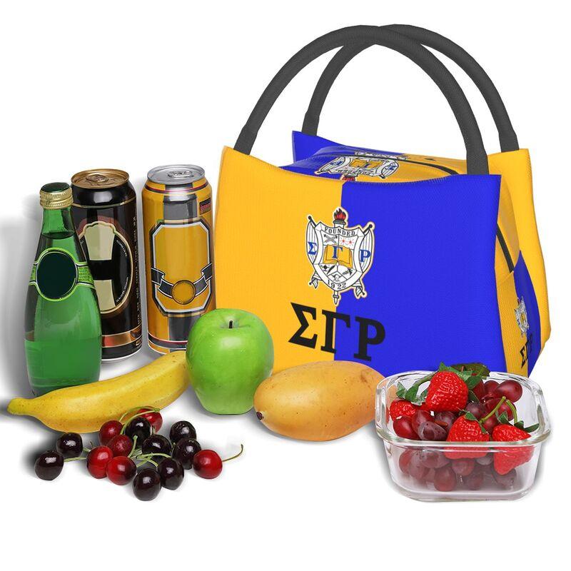 Sigma Gamma Rho 1922 Print Thermal Lunch Bag Women Portable Insulated Cooler Bag for Picnic Work Reusable Waterproof Lunch Box