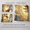 Golden Celestial Portrait Bedding Duvet Cover Sets Duvet Covers Pillowcases Gifts (1 * Duvet Cover 2 * Pillowcases, Without Duvet Insert)