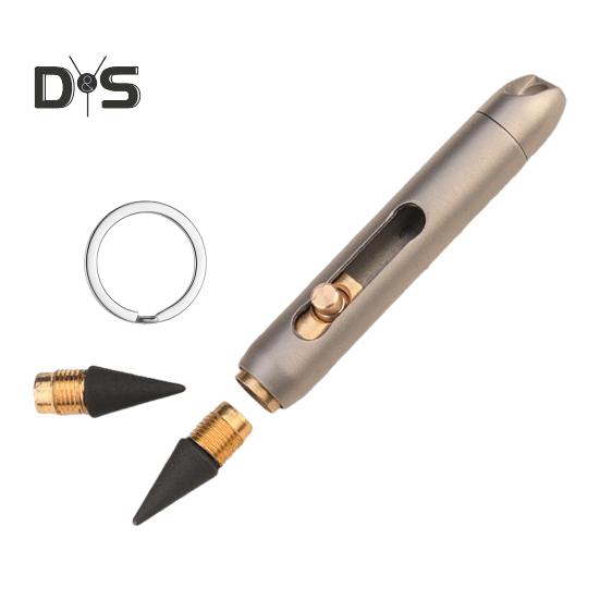 

Шариковая ручка Eternal Pen Mini из титанового сплава со сменным стержнем EDC, плавное письмо, удобная ручка, мини-ручка