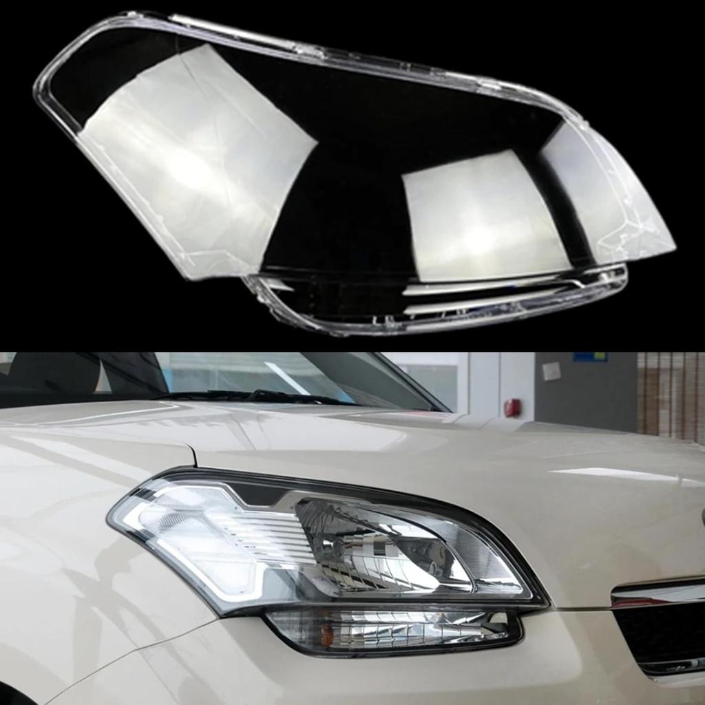 Compatible for KIA Soul 2010-2013, Front Car Headlight Glass Lens Cover Shade Shell Auto Transparent Light Housing Lamp(A Piar)
