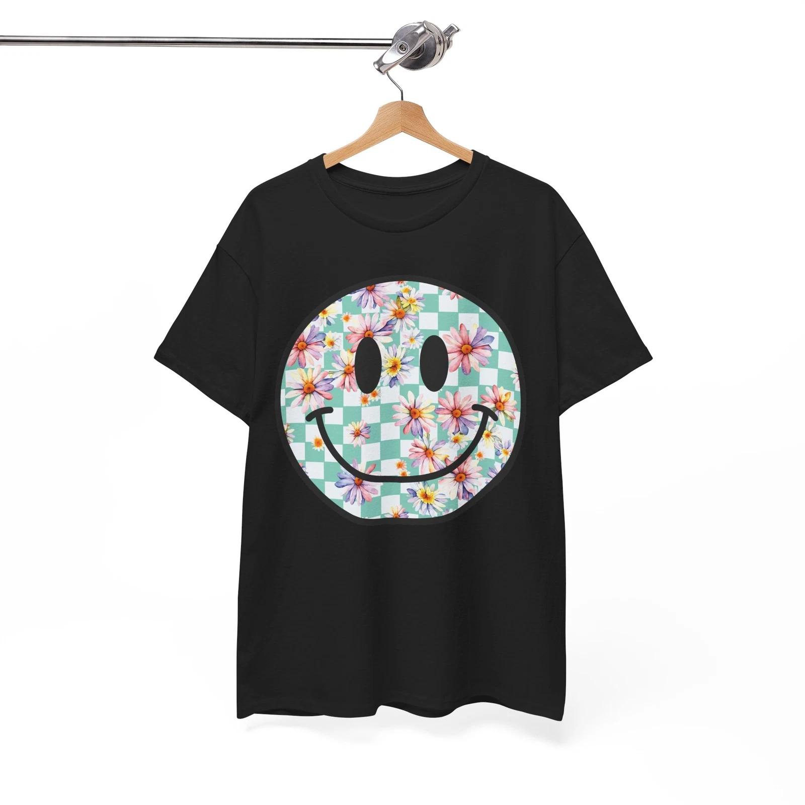 Cherry Blossom T-Shirt | Spring Floral & Nature Inspired Tee | Smiley Face Daisy L
