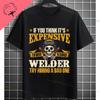 UnisexS Welder Graphic TShirt  God Guides My Hands Fashion Shortsleeve Pure Cotton Oneck Casual Humor Style Tshirt