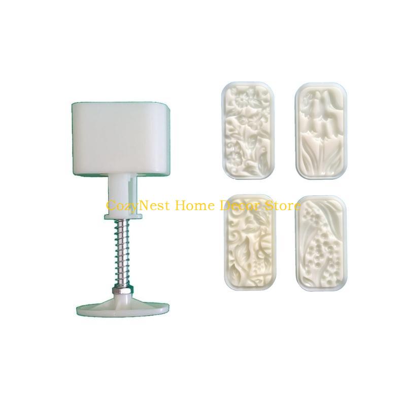 

92MF Plastic Mooncakes Making Molds Flower Shape Handmades Pastrys Stamps Mungs Bean Cake Moulds Suitable for Family Partys