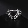 Lemegeton Fashion Lunar Moon Geometric Women Ring Crescent Moon Phase Witch Lucky Stainless Steel Amulet Jewelry Accessories