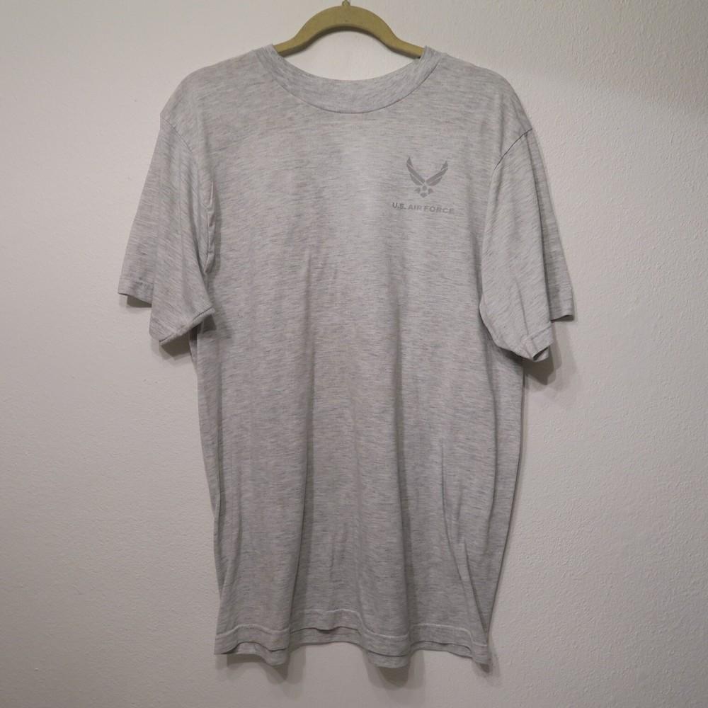 VTG 90 s US AIR FORCE military TRAINING t-shirt WORKOUT USA Large 50/50 army US Unisex T-Shirt S