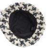 Ausgezeichneter CHANEL Hut COCO Mark Hahnentritt Tweed Hut Weiß schwarz Wolle Damen M 21V Gebraucht