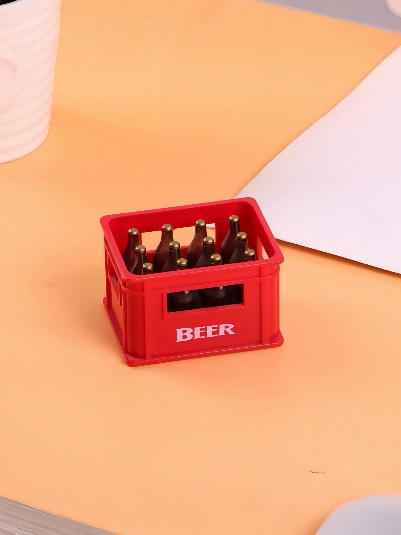 

1pc Beer Crate-Shaped Refrigerator Magnet, Soda Bottle Opener, Can Be Beer Bottle Opener , Can Be Used In Home Bars