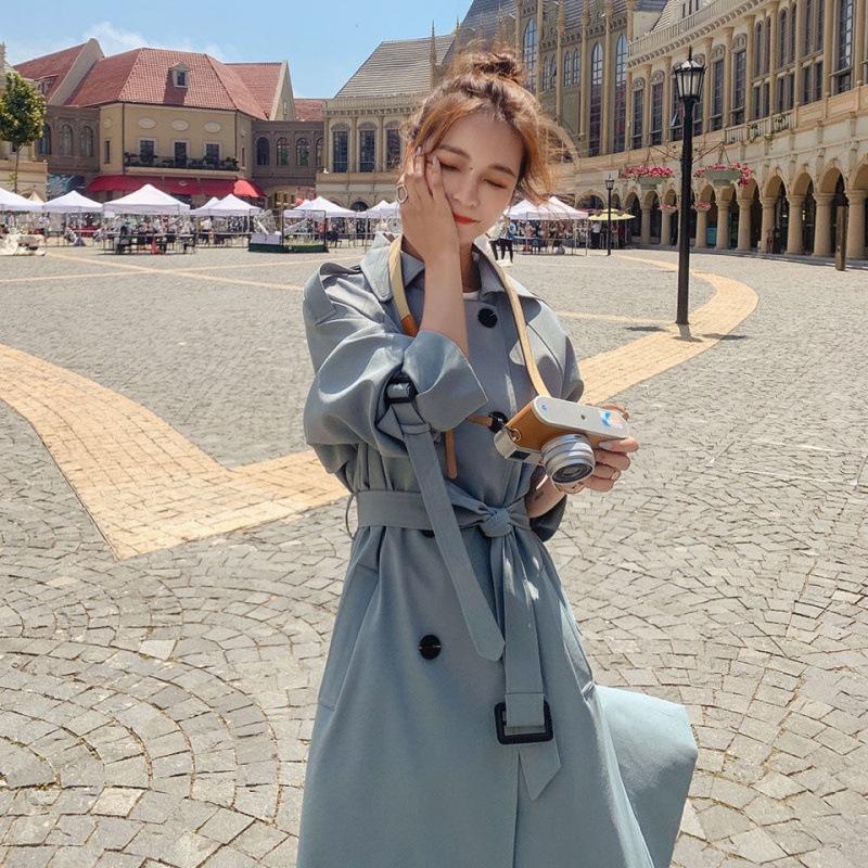 British Trench Coat Women's Medium and Long Small Korean Version Loose Spring and Autumn 2024 New Temperament Popular Coat Ins Tide