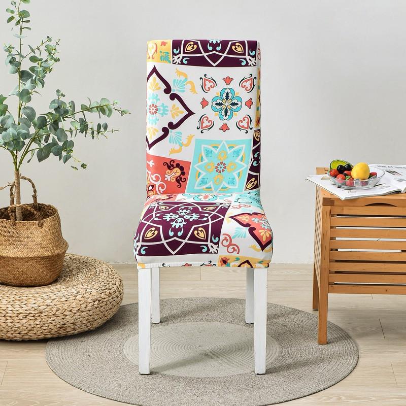 Universal Simple Chair Cover, One-Piece Elastic Dining Chair Cover, Plaid Household All-Inclusive Elastic Dust Cover