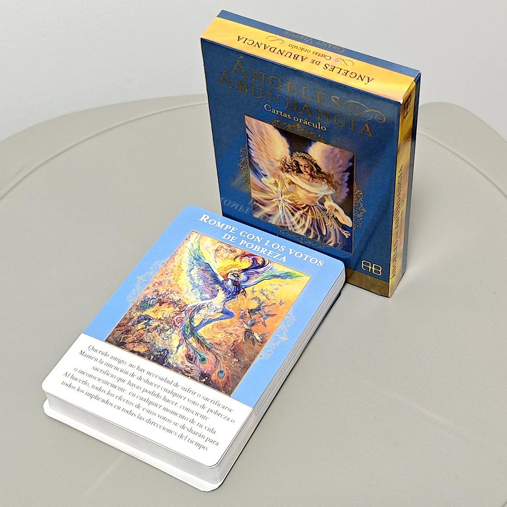 Angels of Abundance Oracle Deck Spanish Edition 44 Pcs Oracle Cards 10.4*7.3cm