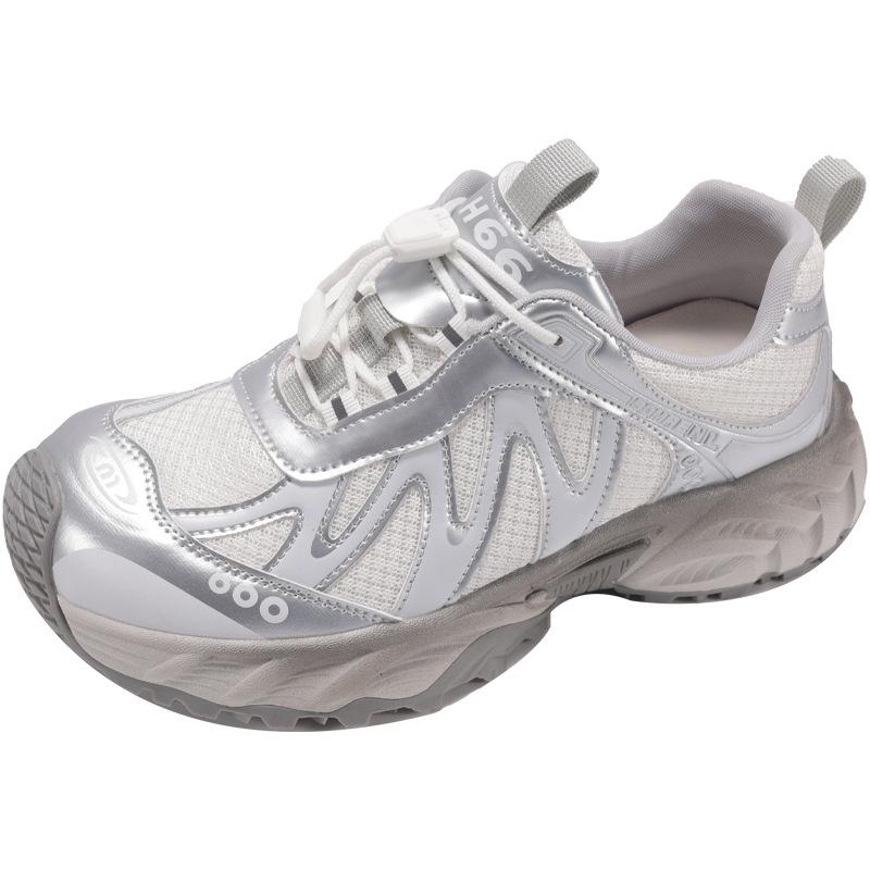 Aerobic plan crooked head ultra-light sports shoes 2025 summer new thin mesh breathable hiking outdoor feeling casual shoes tide