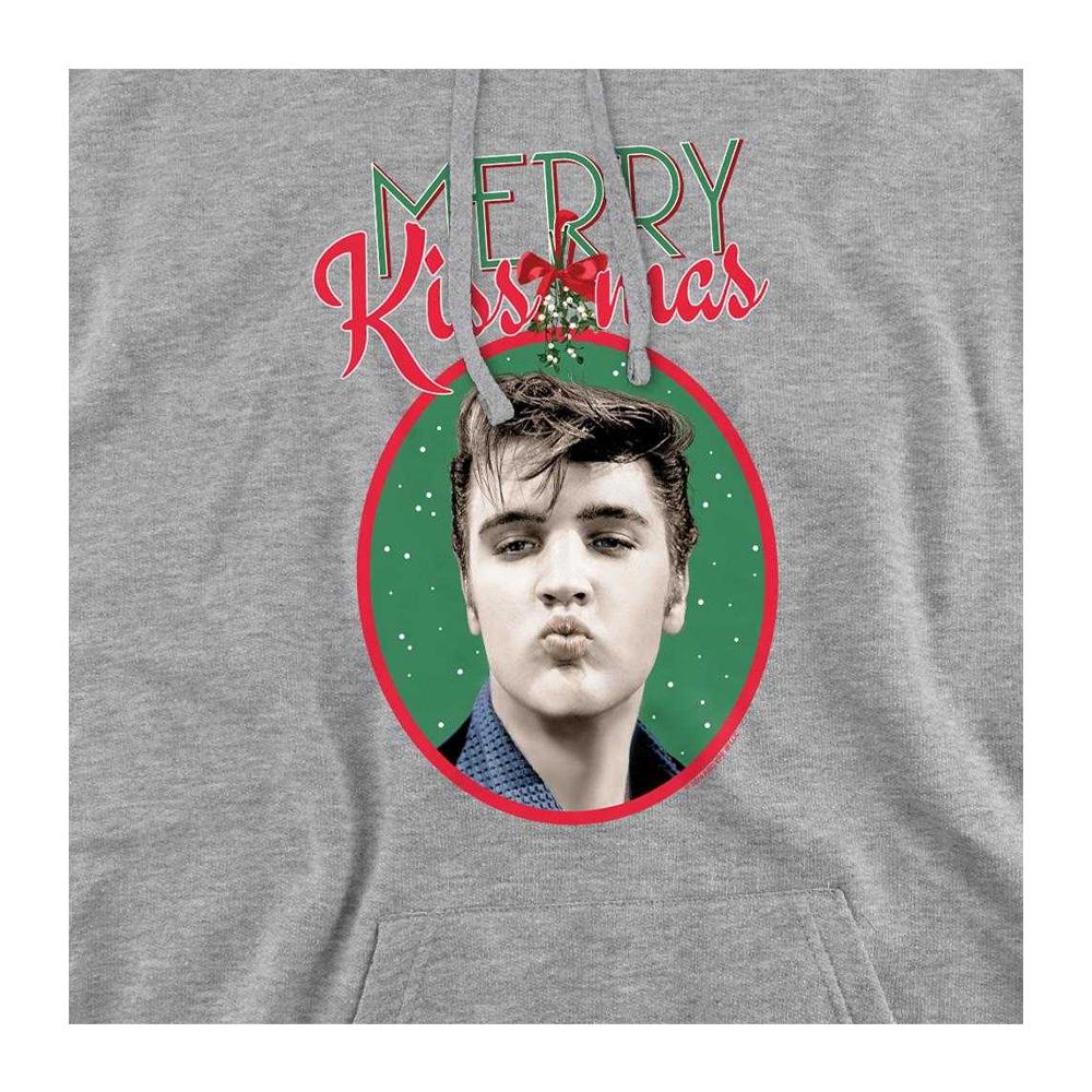 Elvis Presley Unisex Adult Merry Kissmas Christmas Hoodie