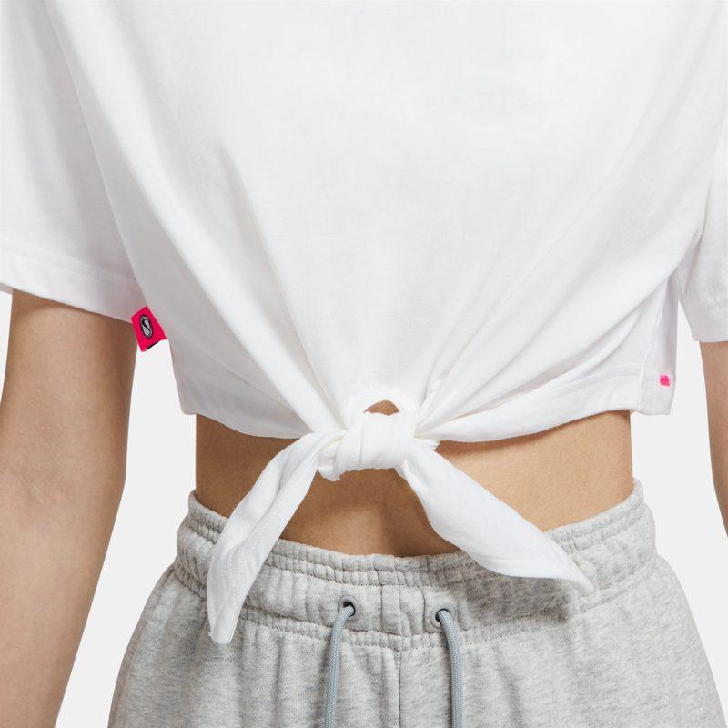 Nike Crop Tops Women's White Crew Neck Moderate DX6292-100