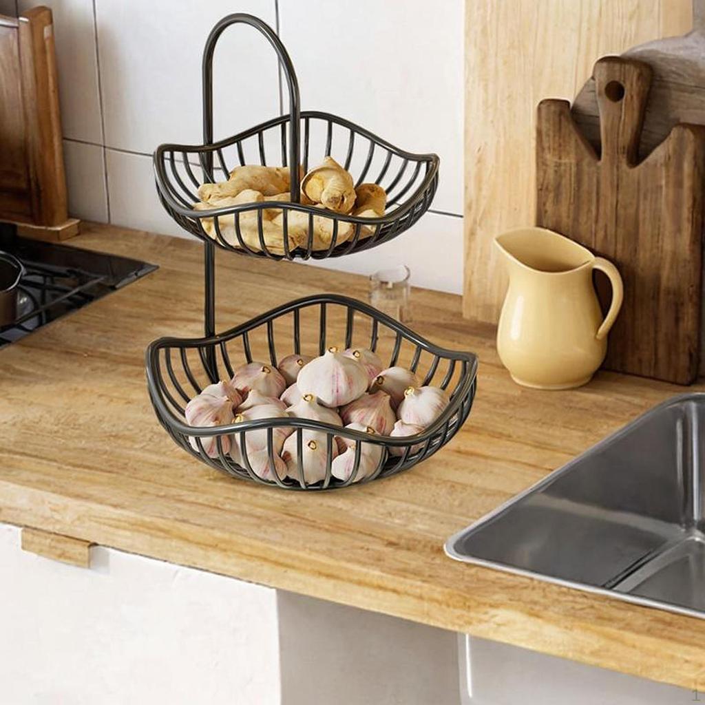 Piętrowy Organizer Koszy na Warzywa na Nowoczesny Blat Kuchenny