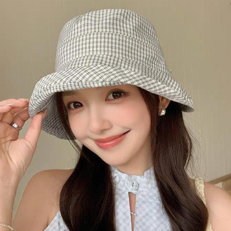 Chapeau chapeau d'été bob pour femmes Xiaoqing Qiandongge rétro polyvalent protection solaire pare-soleil chapeau bassin