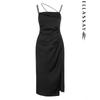 ELLASSAY Women's Pleated Hem Slit Midi Dress