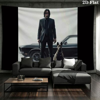 John Wick Wall Tapestry, Aesthetic Printed Fabric Blanket, Suitable for Bedroom, Living Room, and Home Decor.