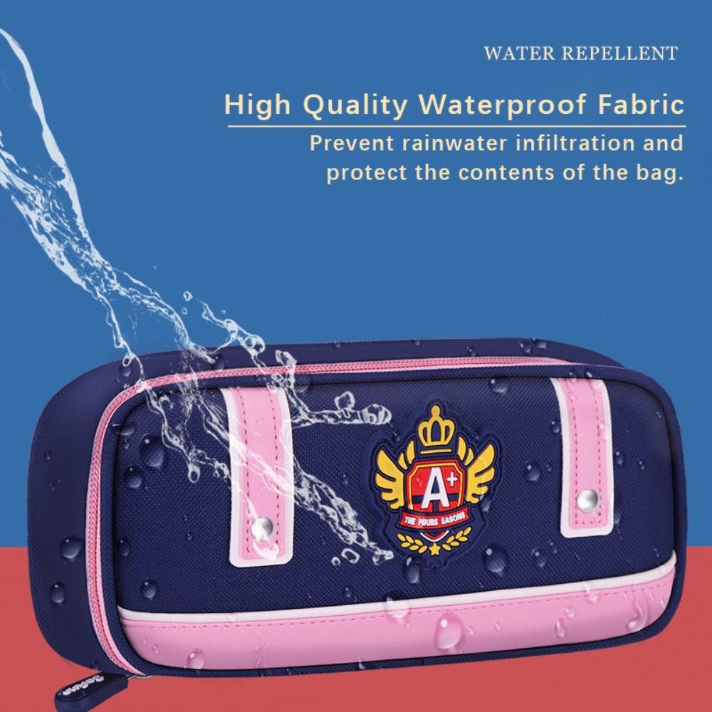 Three-layers Pencil Case British Style Stationery Bag Cartoon Cosmetic Storage Bag  Back To School