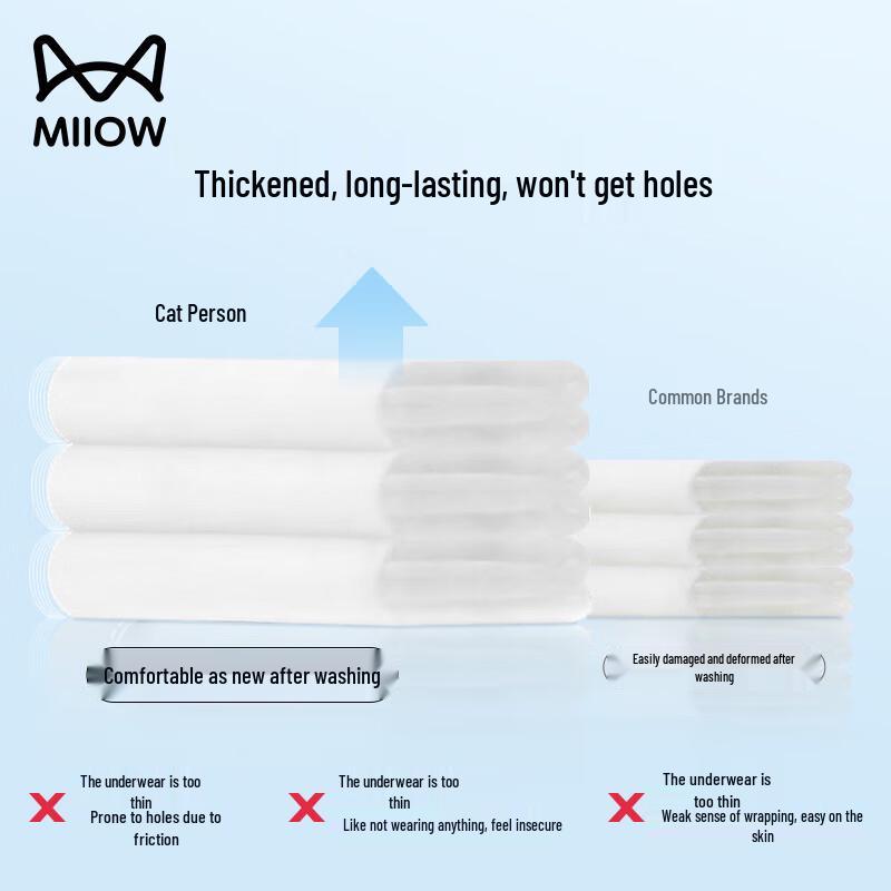 MiiOW Women's Disposable Cotton Underwear
