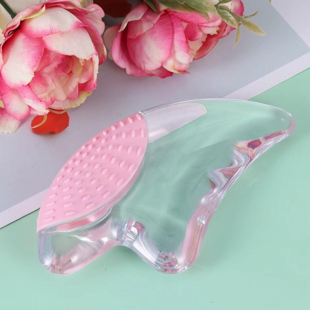 Transparent Resin Facial Massage Scraper with LED Light Face Lifting Machine Facial Skincare
