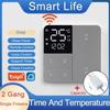 Smart WiFi Switch With Temperature Time Display Function 1/2/3 Gang Wall Light Button Switch Timing Remote Control Switch