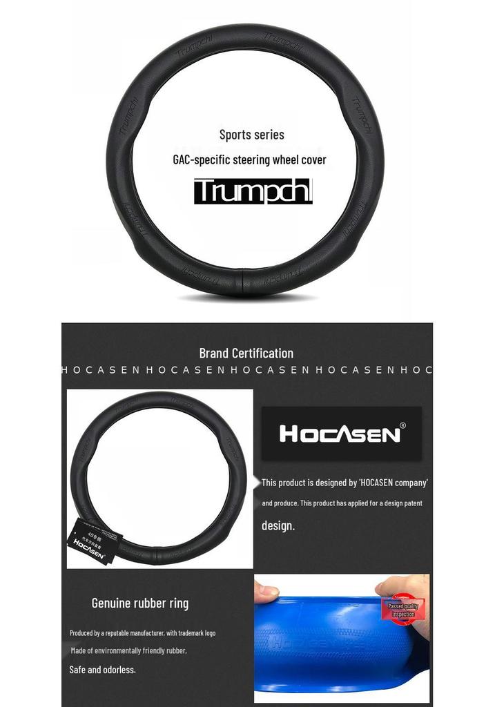 Genuine Leather Steering Wheel Cover for GAC Models: GS5, Legend, GS4, GS8, GA4, GS7, GA3, GA6, GA8