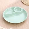 2pcs Household Round Food Plate Microwavable Thickened Divided Dinner Plate Plastic Fruit Serving Tray Salad