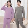 Plus Size Kids' Wool Silk Fall & Winter Underwear Set: Warm Shirts & Trousers for Teens