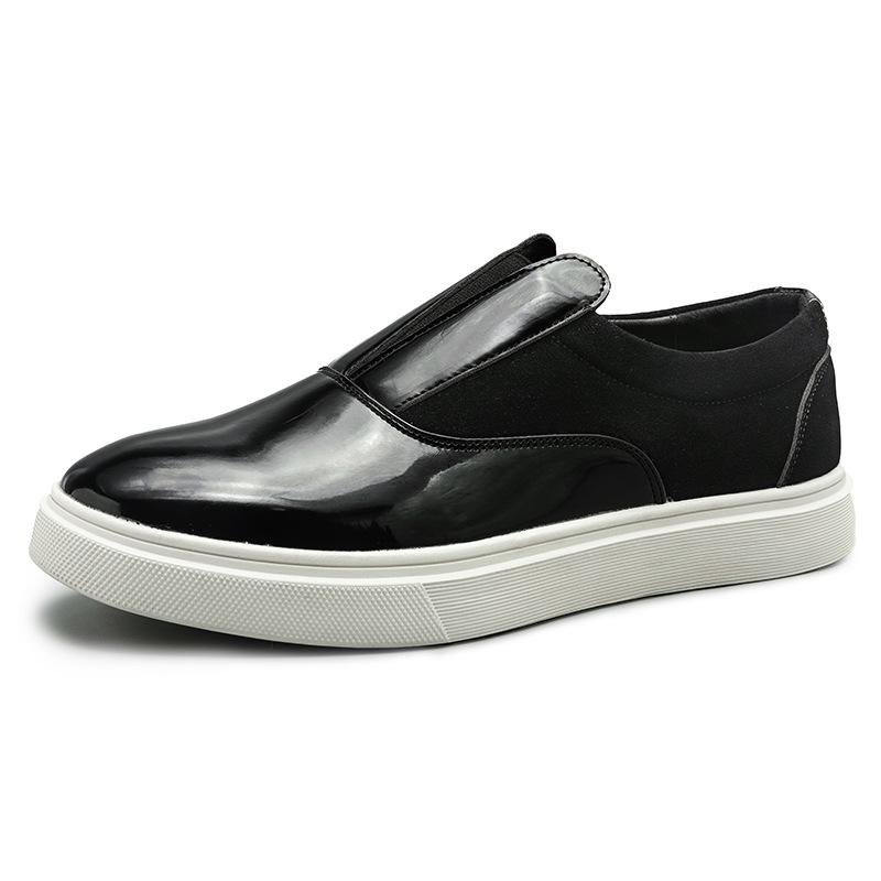 

Large size board shoes men s European, American men s loafers spring and autumn new one-pedal driving Doudou shoes foreign trade men s shoes 46 чёрный