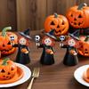 Halloween Witch Ornament Resin Witch Decoration Halloween Witch Figurine Set with Skull Pumpkin Resin for Home for Holiday