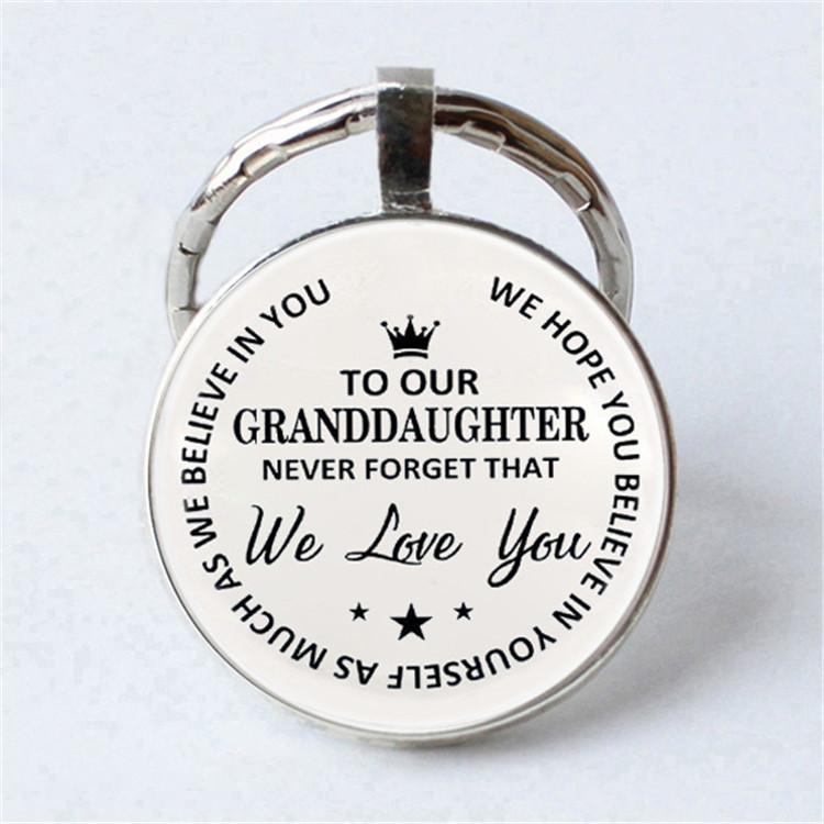 Keychain Accessories Pendant Floral Thanksgiving Text Good Friends Retro Personalized Keychain Gift Pendant