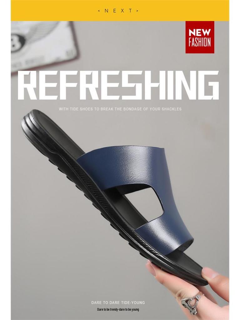 Men's Trendy Outdoor Non-Slip Slippers - Wear-Resistant, Versatile & Soft Bottom for Summer Casual Wear