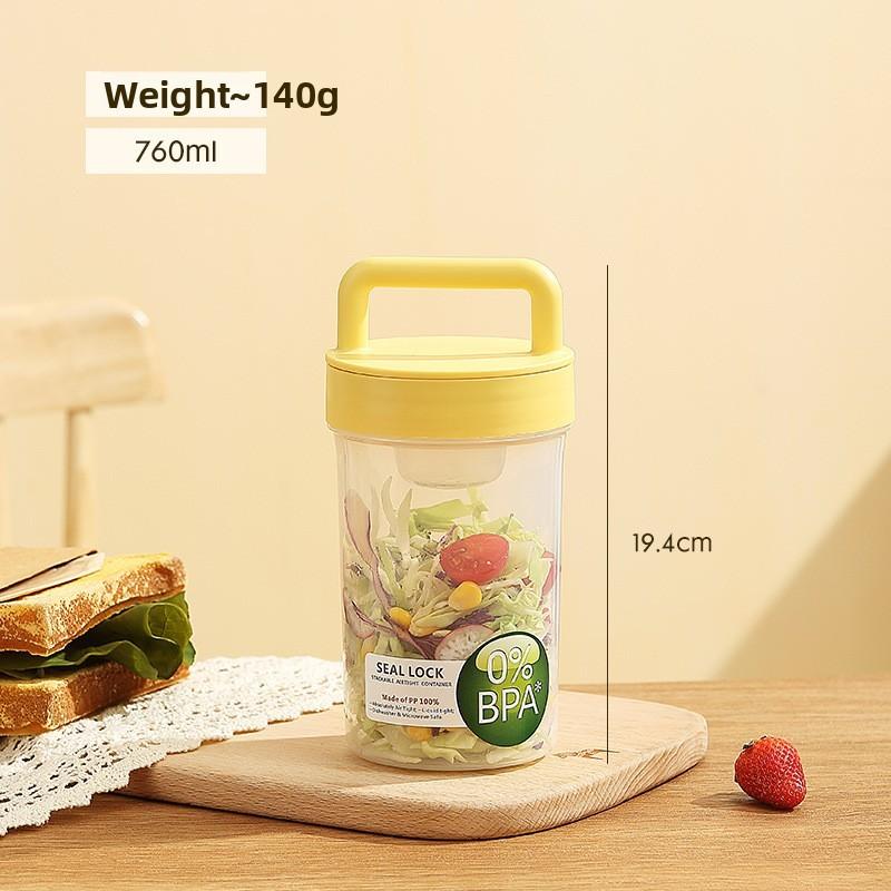 Portable Fruit Oatmeal Breakfast Cup With Spoon For Students And Office Use
