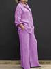 Modern Women's Solid Color Cardigan and Shirt Set - European and American Style