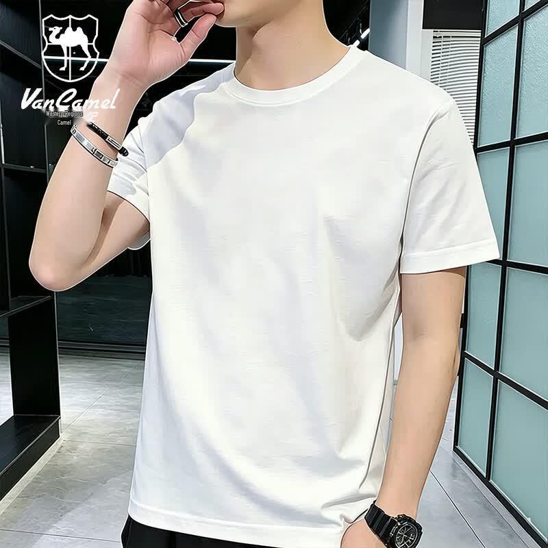 VANCAMEL Men s Pure Cotton Short Sleeve T-Shirt S
