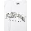 FREEDOM Arch Logo Semi-Oversized T-Shirt (White)
