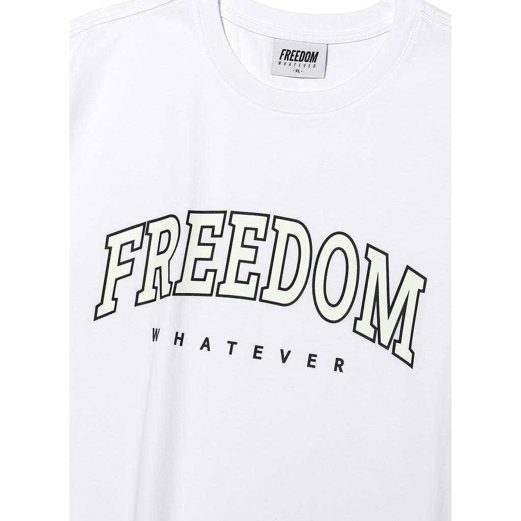 FREEDOM Arch Logo Semi-Oversized T-Shirt (White)