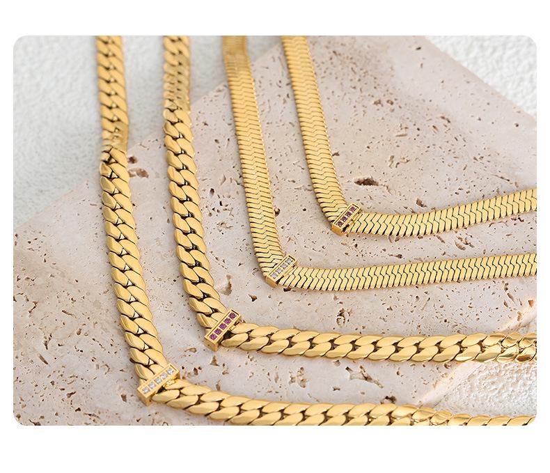 European & American Chunky Chain Spliced Necklace: Versatile Men’s & Women’s Jewelry