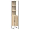 Bathroom Furniture Set with Shelf 4 Pcs Sonoma Oak Wood Based Material