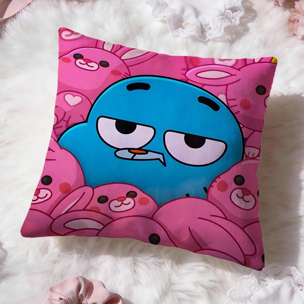 The Amazing World of Gumball Cushion Cover Premium Comfort Reversible Pillow Cove -Two in One Design for Any Room & Car Interior