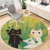 1PC Cat Wedding Office Round Area Rug,  Mat Suitable ForOffice, Under Office Chairs Bedroom Living Room Home Decor, Room Deco