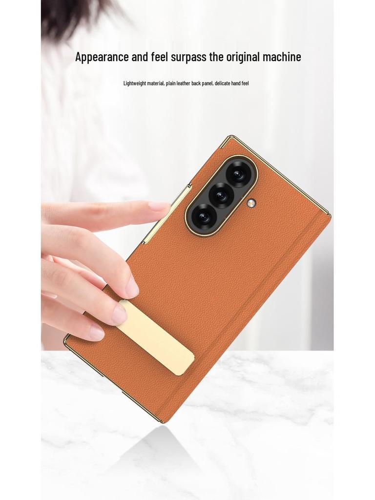 Samsung Z Fold Magnetic PU Leather Case with Rotating Stand
