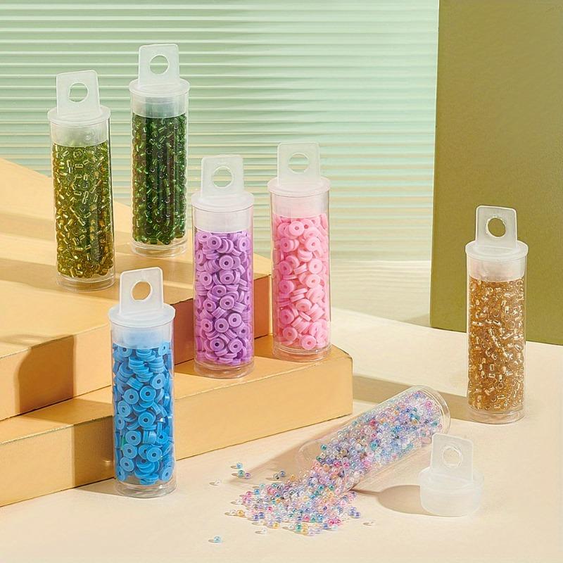 30/60pcs Plastic Bead Containers Bottle for Seed Beads Storage Clear 10ml(0.34fl. Oz) Jewelry Making Display Packaging Supplies