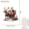 Acrylic Christmas Ornament Seasonal Santa Claus Ornament 2d Acrylic Santa Claus 2d Reindeer Desktop Decoration For Home Decor