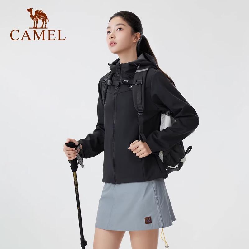 CAMEL Women's Fleece Lined Hooded Softshell Jacket