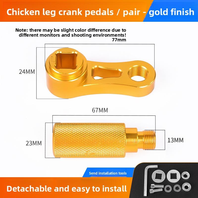 Electric Bicycle CNC Model Detachable Pedals, Made of Aluminum, Universal Accessory for Motorcycles and Scooters.