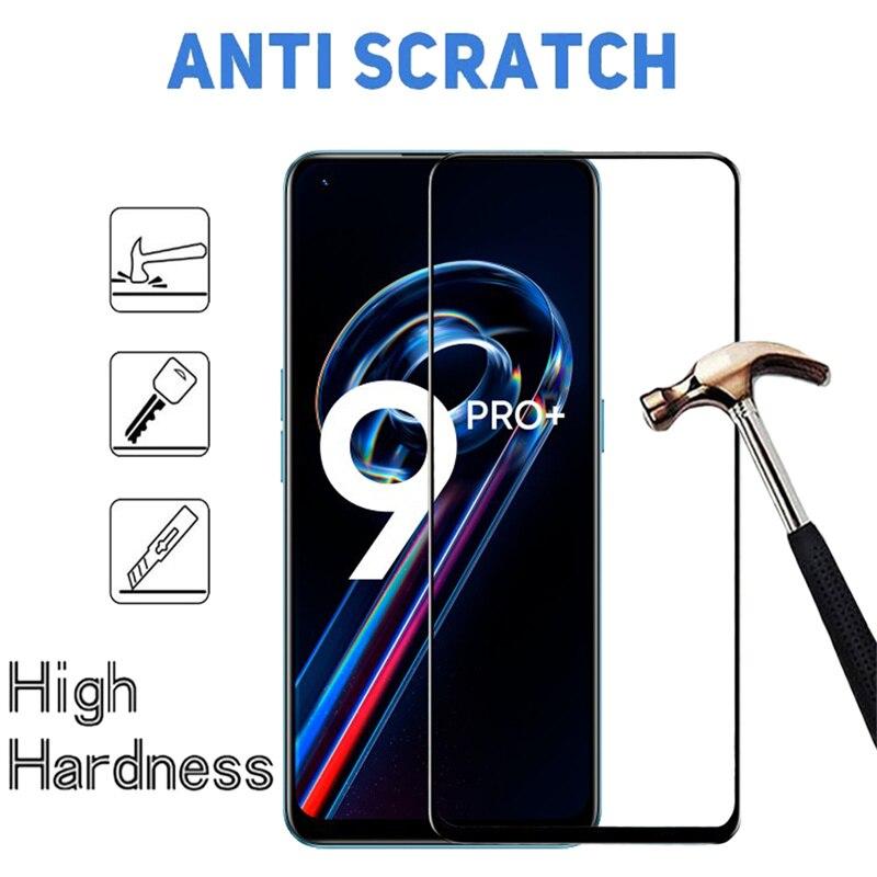 KEYSION Gehärtetes Glas für Realme 9 5G 9 Pro+ 9i GT Neo 3 2 2T C35 C31 HD Displayschutzfolie für OPPO Reno7 Z 5G A96 A76 A95