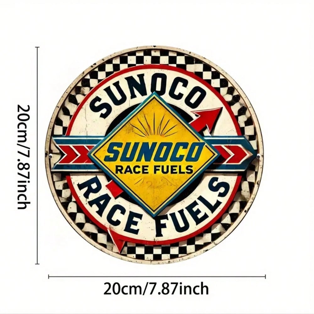 Iron Tin Sign Vintage Metal Wall Art Home Decor Round Bar Pub Sign 20x30