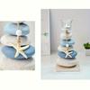 Nordic Style Stone Candlestick Decorative Ornaments Crafts Wooden Starfish Display Candle Holder Decor Valentine's Day Birthday