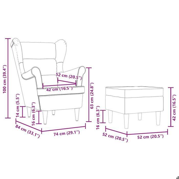 VidaXL Armchair with Footrest Taupe Fabric, Relaxation Armchair, Sofa Armchair, Relaxation Sofa, Armchair of 3307995